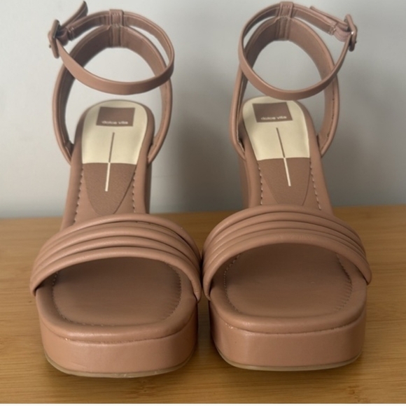Dolce Vita Nude Wedge Sandals - Picture 3 of 4